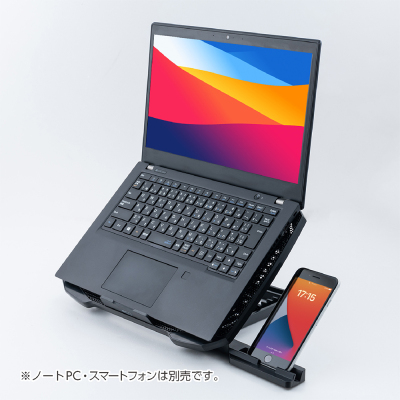 ナカバヤシ ノートPCクーラー 2WAY2FANコンパクト／クロ NSF-08BK　(tm)