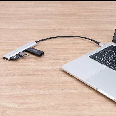 ナカバヤシ USB3G1Type-C3Pアルミコンボハブ/シルバー COM-C3SD143SL (tm)