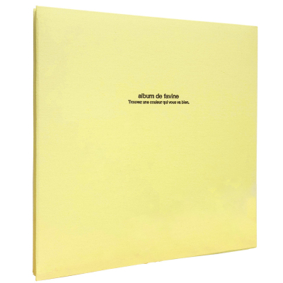 【WEB販売限定色】ナカバヤシ 布クロスアルバム de favine【ドゥファビネ】フエルアルバム Lサイズ IT-LD-191-L ライトイエロー 【数量限定/2025年カラー】