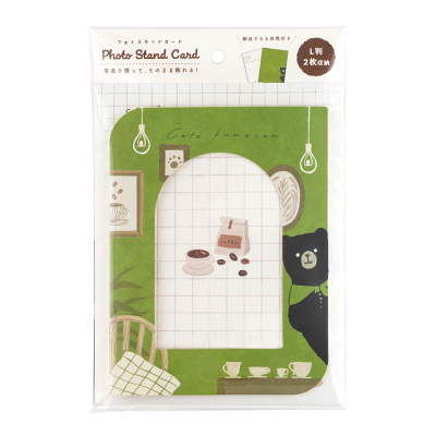 ナカバヤシ フォトスタンドカード/L判/くま PSTC-L-101-3