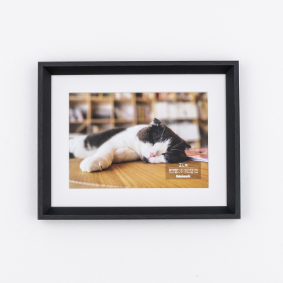 ナカバヤシ 木製写真額／２Ｌ／ブラック F-SW-118-D