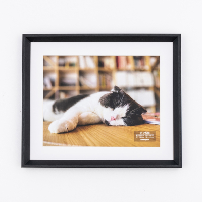 ナカバヤシ 木製写真額／六ツ切／ブラック F-SW-119-D