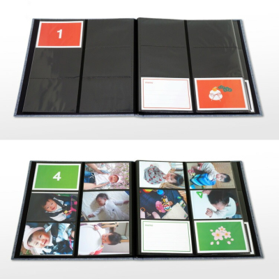 【WEB限定品】L判 アルバム 大容量 6面ポケット ナカバヤシ マンスリーポケットアルバム L判168枚収納 布表紙 2列×3段タイプ ア-MPA6L-BL ブルーの商品画像3枚目