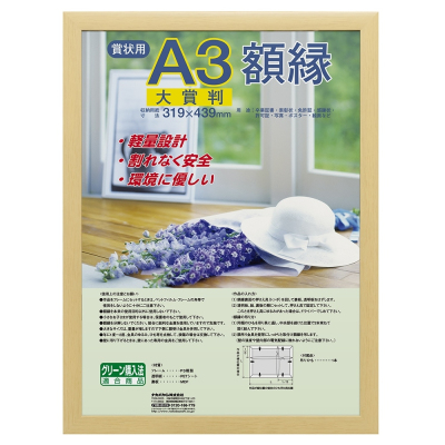 ナカバヤシ 樹脂製賞状額 木地 賞状 大賞判 フ-KWP-61