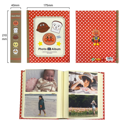 【アルバムの日記念特価】ナカバヤシ アンパンマン 背丸ブック式アルバム L判2段160枚収納 ア-BPL-1602-1/M レッド 【写真 収納 かわいい フォトアルバム ベビー】の商品画像6枚目