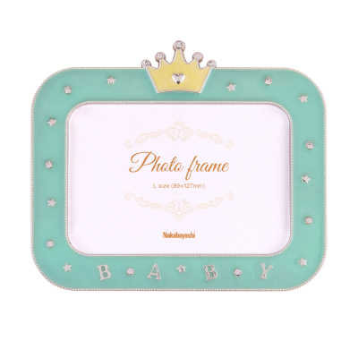ナカバヤシ フォトフレーム/金属製/ベビー/L/グリーン F-TA-117-G