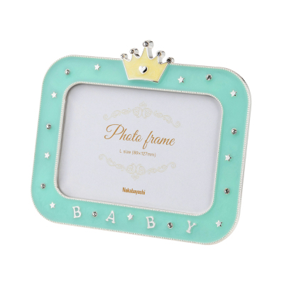 ナカバヤシ フォトフレーム/金属製/ベビー/L/グリーン F-TA-117-Gの商品画像2枚目