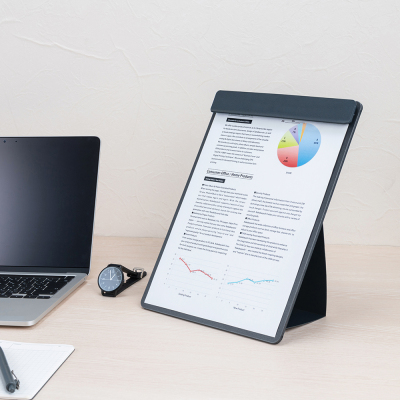 ナカバヤシ スタンドクリップボード/タテヨコ/A4/フルブラック QB-TTCA4-Dの商品画像8枚目