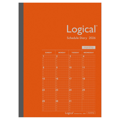 【2026年度版 手帳】 ナカバヤシ ロジカルダイアリー2026月間ノートタイプB/B5/オレンジ NS-B502-26BO【ポスト投函1】