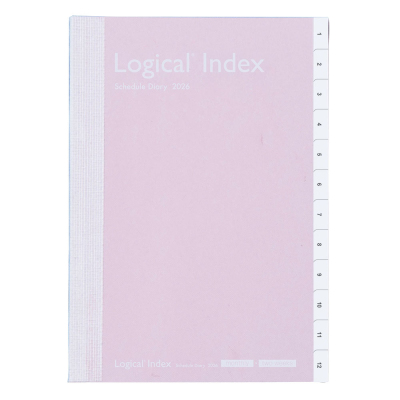 【2026年度版 手帳】 ナカバヤシ ロジカルダイアリー2026インデックス/B6/ピンク NSI-B624-26AP【ポスト投函1】