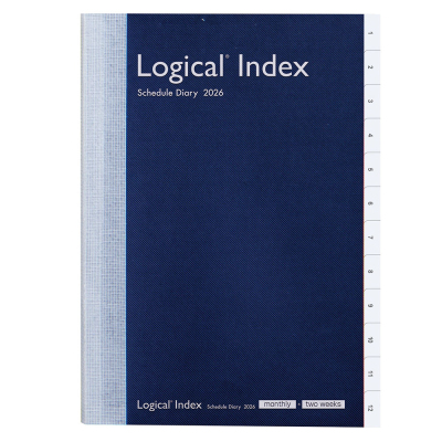 【2026年度版 手帳】 ナカバヤシ ロジカルダイアリー2026インデックス/B6/ネイビー NSI-B624-26ADB【ポスト投函1】