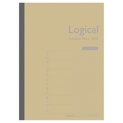 【2026年度版 手帳】 ナカバヤシ ロジカルダイアリー2026見開き2週間B/B5/クラフト NS-B504-26BS【ポスト投函1】