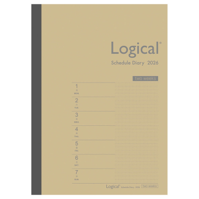 【2026年度版 手帳】 ナカバヤシ ロジカルダイアリー2026見開き2週間B/A5/クラフト NS-A504-26BS【ポスト投函1】