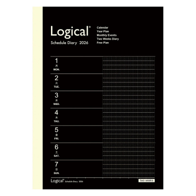 【2026年度版 手帳】 ナカバヤシ ロジカルダイアリー2026見開き2週間A/B6/ブラック NS-B604-26AD【ポスト投函1】