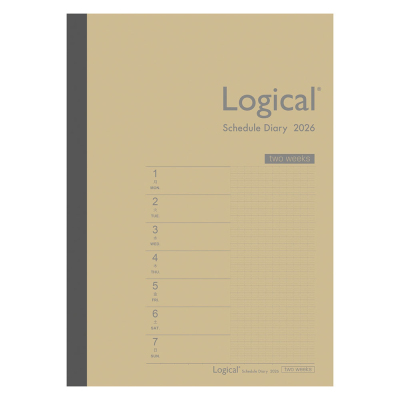 【2026年度版 手帳】 ナカバヤシ ロジカルダイアリー2026見開き2週間B/B6/クラフト NS-B604-26BS【ポスト投函1】