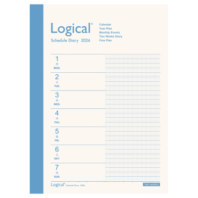 【2026年度版 手帳】 ナカバヤシ ロジカルダイアリー2026見開き2週間A/A6/ホワイト NS-A604-26AW【ポスト投函1】
