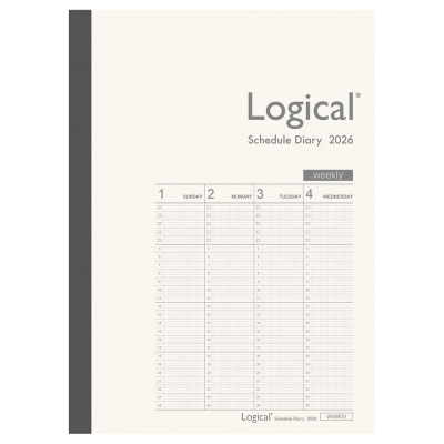 【2026年度版 手帳】 ナカバヤシ ロジカルダイアリー2026週間バーチカルB/B5/ホワイト NS-B503-26BW【ポスト投函1】