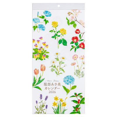 【2026年度版 カレンダー】 ナカバヤシ FSC-MX/壁掛けカレンダー2026花イラスト/A3スリム COC-CLH-A3SFI-26