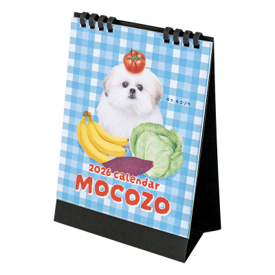 【2026年度版 カレンダー】 ナカバヤシ FSC-MX/卓上カレンダー2026ペーパー/A5縦モコゾウ COC-CLTP-A5TM-26の商品画像2枚目