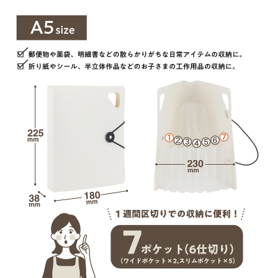ナカバヤシ かたづくファイル/A5/ホワイト DF-KTDF-A5-Wの商品画像20枚目