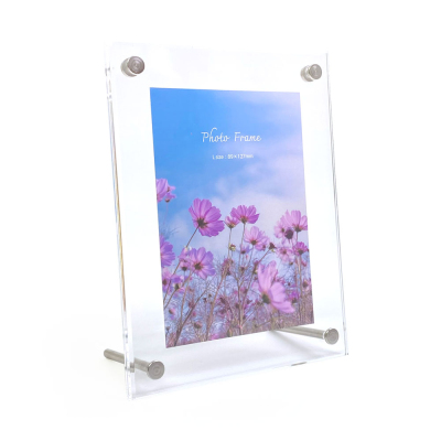 ナカバヤシ アクリルピクチャーフォトフレーム テーパー加工 L判 スタンドタイプ 写真立て IT-FL-A01-L