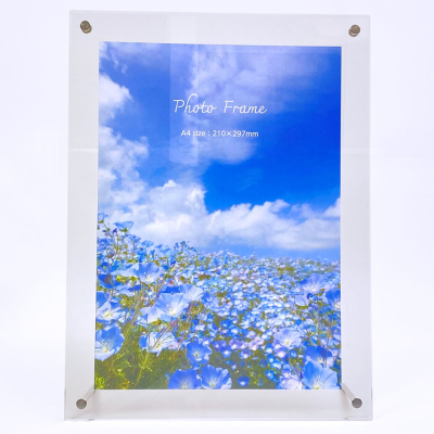 ナカバヤシ アクリルピクチャーフォトフレーム テーパー加工 A4 スタンドタイプ 写真立て IT-FL-A01-A4の商品画像7枚目