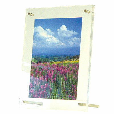 アクリル製 ピクチャーフレーム スタンドタイプ写真立て 2L判プリント用 フ-ACS-2Lの商品画像2枚目