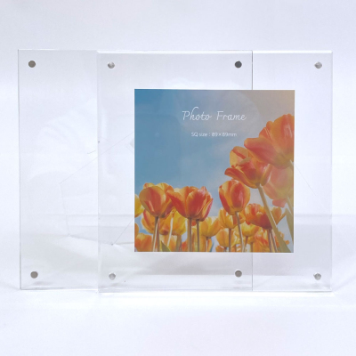 ナカバヤシ アクリルマグネットフォトフレーム スクエア判 スタンドタイプ 写真立て IT-FL-A02-SQの商品画像10枚目