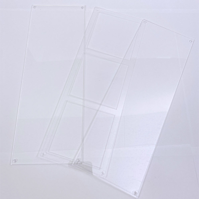 ナカバヤシ アクリルフォトフレーム 3層 溝あり 3連 スクエア判 スタンドタイプ 写真立て IT-FL-A05-SQの商品画像7枚目