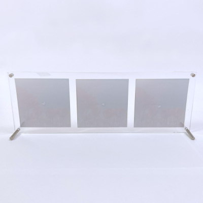 ナカバヤシ アクリルフォトフレーム 3層 溝あり 3連 スクエア判 スタンドタイプ 写真立て IT-FL-A05-SQの商品画像8枚目