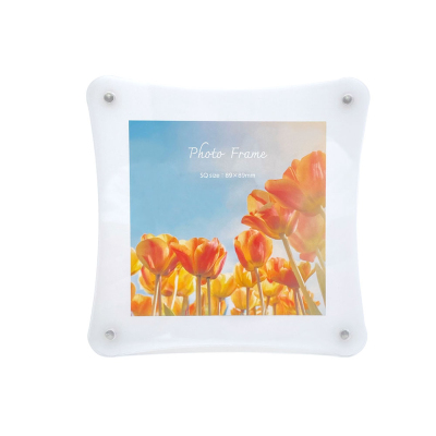 ナカバヤシ アクリルマグネットフォトフレーム ウェーブ 波型 スクエア判 ホワイト スタンドタイプ 写真立て IT-FL-A06-SQ-Wの商品画像8枚目