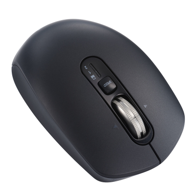 ナカバヤシ 【感動ホイールマウス】Bluetooth・USB無線(デュアル)静音5ボタンBlueLEDマウス Sサイズ/ブラック MUS-DKF239BK (tm) の商品画像5枚目