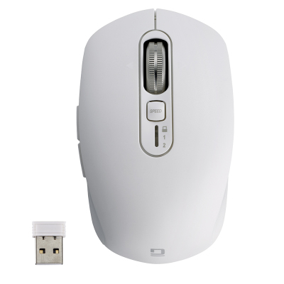 ナカバヤシ 【感動ホイールマウス】Bluetooth・USB無線(デュアル)静音5ボタンBlueLEDマウス Sサイズ/ホワイト MUS-DKF239W (tm)の商品画像11枚目