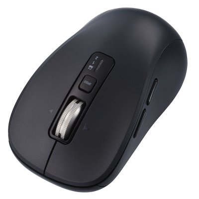 ナカバヤシ 【感動ホイールマウス】Bluetooth・USB無線(デュアル)静音5ボタンBlueLEDマウス Mサイズ/ブラック MUS-DKF242BK (tm)の商品画像7枚目