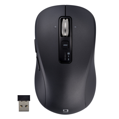 ナカバヤシ 【感動ホイールマウス】Bluetooth・USB無線(デュアル)静音5ボタンBlueLEDマウス Mサイズ/ブラック MUS-DKF242BK (tm)の商品画像11枚目