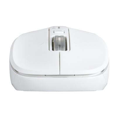 ナカバヤシ 【感動ホイールマウス】Bluetooth・USB無線(デュアル)静音5ボタンBlueLEDマウス Mサイズ/ホワイト MUS-DKF242W (tm)の商品画像8枚目