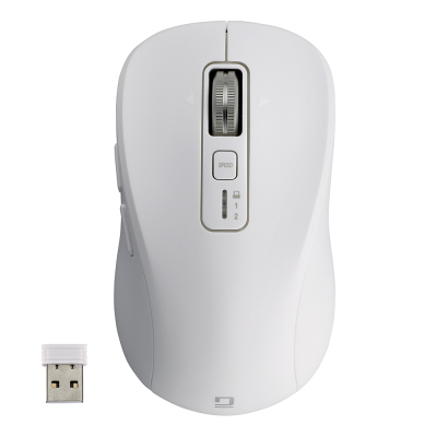 ナカバヤシ 【感動ホイールマウス】Bluetooth・USB無線(デュアル)静音5ボタンBlueLEDマウス Mサイズ/ホワイト MUS-DKF242W (tm)の商品画像11枚目