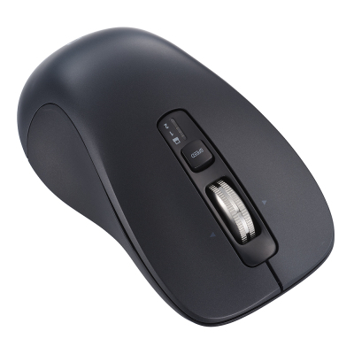 ナカバヤシ 【感動ホイールマウス】Bluetooth・USB無線(デュアル)静音5ボタンBlueLEDマウス Lサイズ/ブラック MUS-DKF243BK (tm)の商品画像5枚目