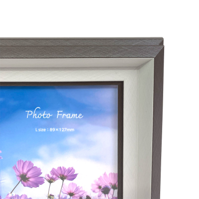 【WEB限定】 ナカバヤシ 樹脂製フォトフレーム02 L判 グレージュ 写真立て IT-FL-PS02-L-GJの商品画像4枚目