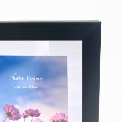 【WEB限定】 ナカバヤシ 樹脂製フォトフレーム03 L判 ブラック  写真立て IT-FL-PS03-L-Dの商品画像4枚目