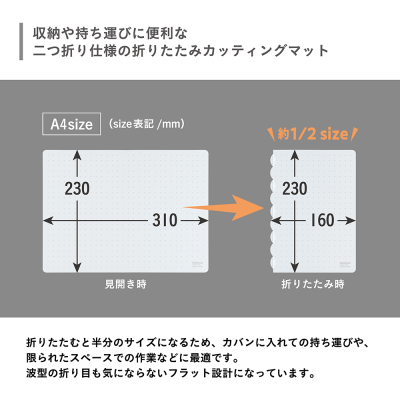 折りたたみカッティングマット+/A4サイズ/グレー CTMO-A4PL-Nの商品画像9枚目