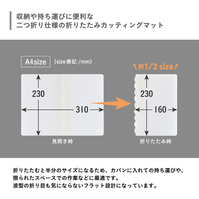 折りたたみカッティングマット+/A4サイズ/クリア CTMO-A4PL-Cの商品画像9枚目