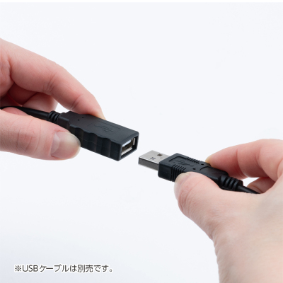 ナカバヤシ USB2.0延長ケーブル 2m/ブラック USB-EA020BK (tm)の商品画像6枚目