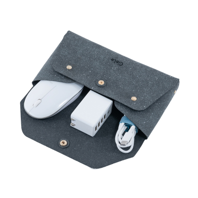 ナカバヤシ CleLe(クルレ) フラップポーチ グレー CLL-FPC02-GYの商品画像2枚目