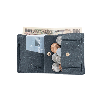 ナカバヤシ CleLe(クルレ) ミニマムウォレット 2つ折りサイフ グレー CLL-MWT02-GYの商品画像2枚目