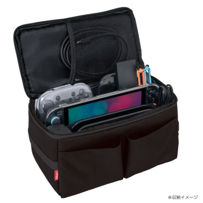 ナカバヤシ switch2用ぜんぶ収納ボックス厚手クッション/ブラック SZC-SW203BK (tm)の商品画像2枚目
