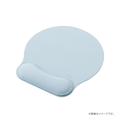 ナカバヤシ リストレスト付きPUレザーマウスパッド/ライトブルー MUP-935LB (tm)の商品画像1枚目