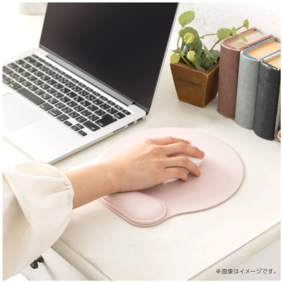 ナカバヤシ リストレスト付きPUレザーマウスパッド/ピンク MUP-935P (tm)の商品画像8枚目