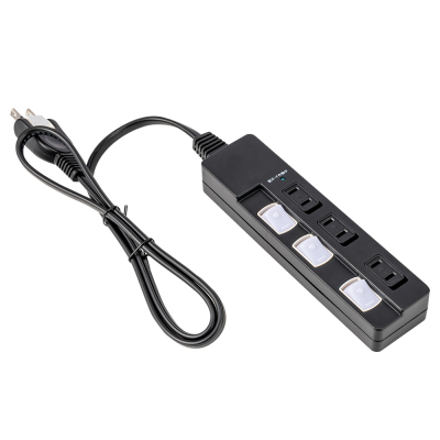 ナカバヤシ 安全機能搭載スイッチ付OAタップ/3個口/1m/ブラック TAP-046-10BK (tm)の商品画像2枚目