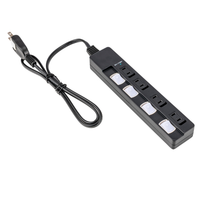 ナカバヤシ 安全機能満載スイッチ付OAタップ/4個口/1m/ブラック TAP-047-10BK (tm)の商品画像2枚目